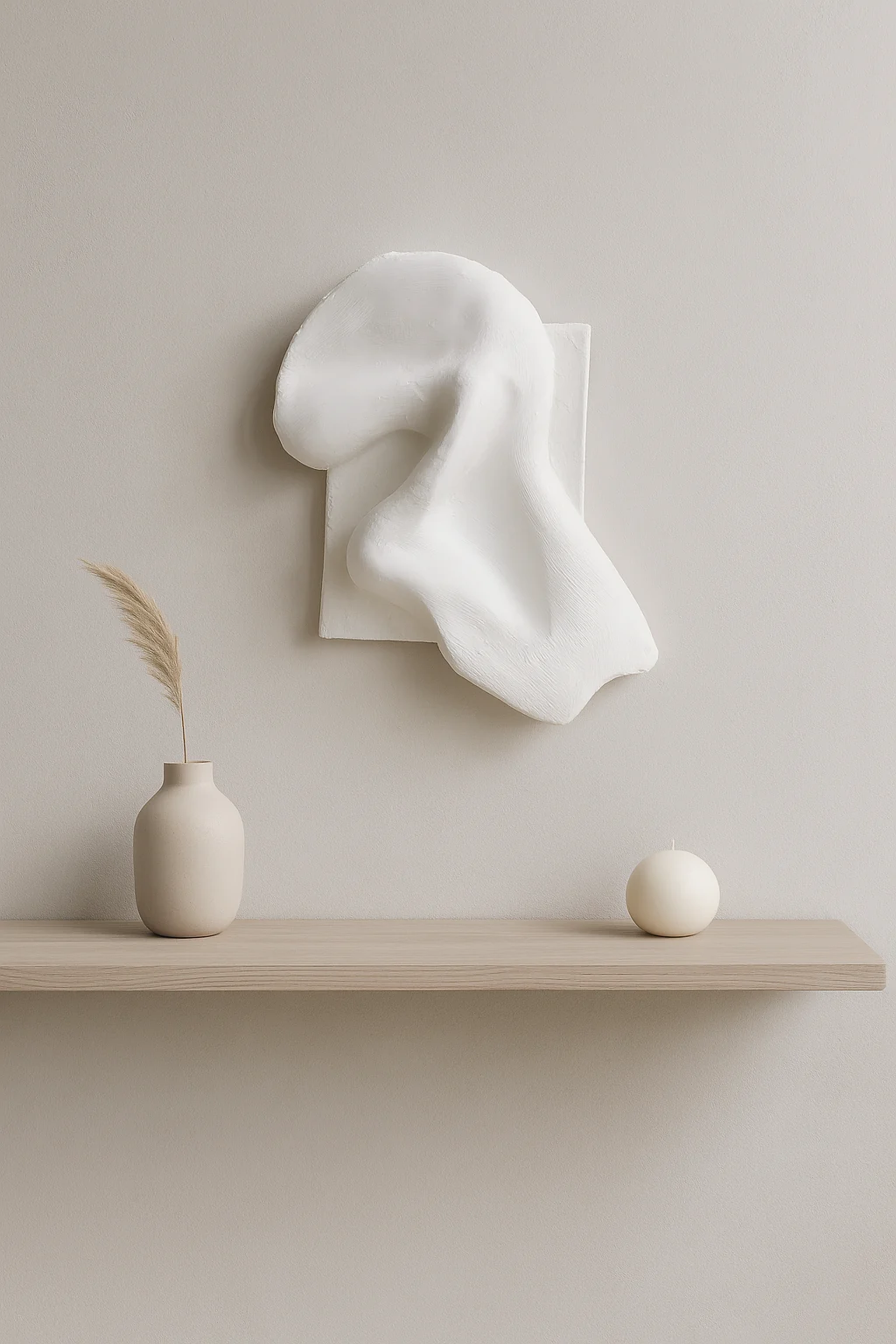 Haven's Fold mini sculpture wall mockup
